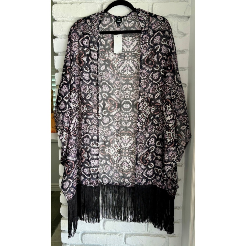 Chiffon Kimono with fringe
